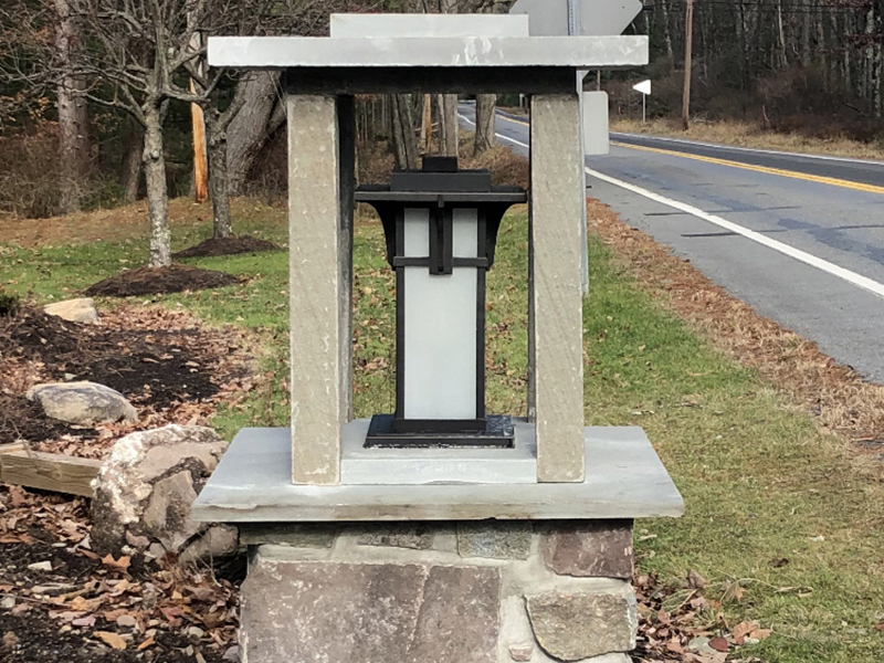 Driveway Pier near road