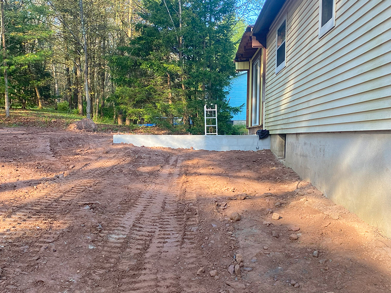 Basement Remodeling with outdoor grading